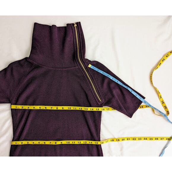 CALVIN KLEIN Purple Bodycon Sweater Dress Size Medium - Picture 7 of 8